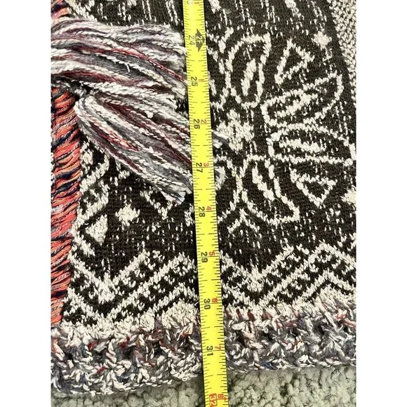 FREE PEOPLE KAI TASSEL HOODED CARDIGAN XS BOHO RUSTIC INDIE COTTAGECORE - Picture 9 of 9